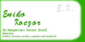 eniko koczor business card